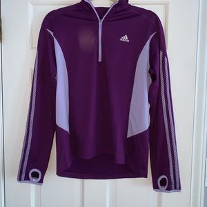 Purple Adidas Athletic Quarter Zip